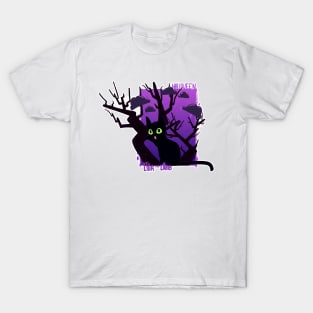 Black Cat  | Halloween | Lilla The Lamb T-Shirt